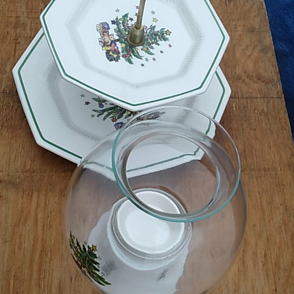 🎄Christmas Nikko Bundle 2 Tier Tray & Candle Xmas - Picture 2 of 16